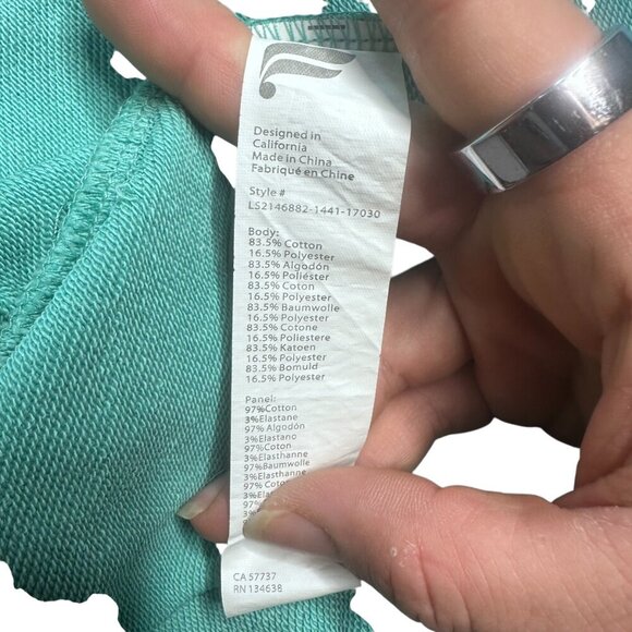 Fabletics Dakota hoodie mint teal Serenity womens full zip jacket Small - Picture 7 of 8